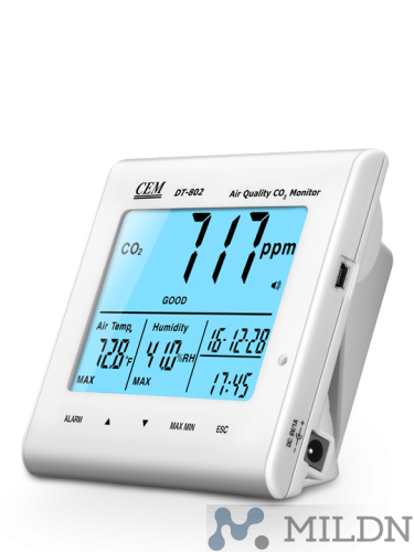 DT-802 Анализатор CO2, часы, температуры и влажности фото 3