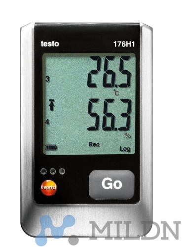 testo 176 H1 4х-канальный логгер данных температуры и влажности с разъемами для внешних зондов (NTC/емкостный сенсор влажности)