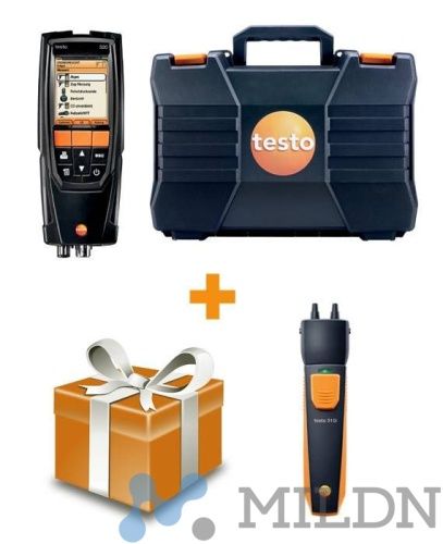 testo 320/510i комплект (с H2-компенсацией) анализатор дымовых газов + смарт-зонд