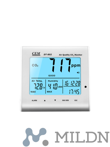 DT-802 Анализатор CO2, часы, температуры и влажности фото 2