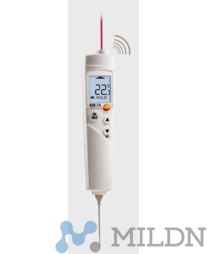 testo 826-T4 инфракрасный термометр с лазерным целеуказателем и проникающим пищевым зондом фото 2