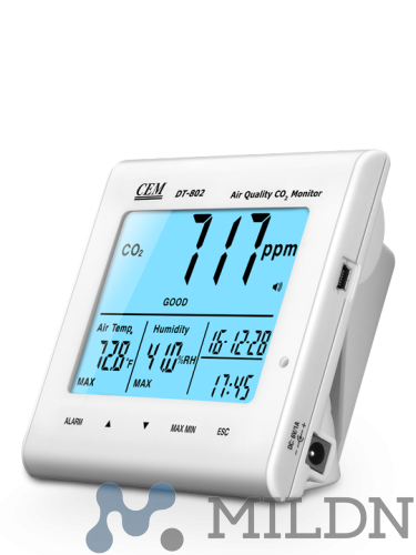 DT-802 Анализатор CO2, часы, температуры и влажности фото 3